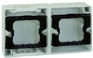 Simon27 Aqua Коробка 2-местная горизонтальная  4400761-035