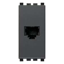 VIMAR Eikon Розетка RJ11 6/4 для штекера Серая 20320