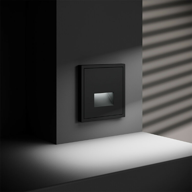 Встраиваемая LED подсветка Voltum S70 08 черный матовый VLS070608