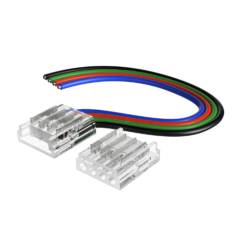 Коннектор прокалывающий 4pin с проводом д/гибкого соедин. или подкл. светод. ленты RGB 10мм 2шт