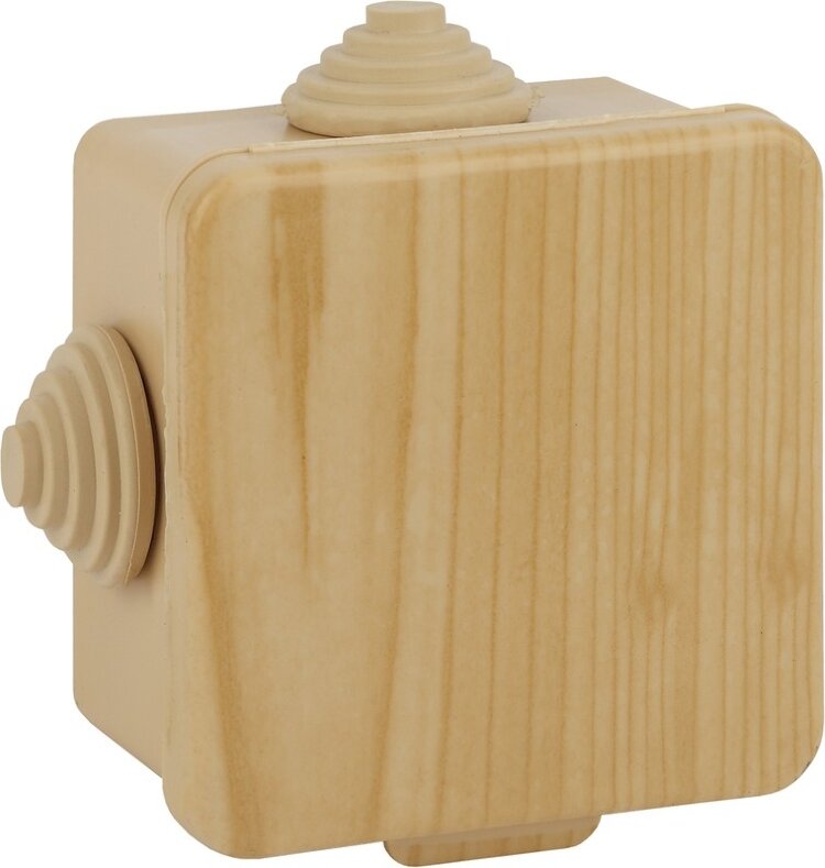 Коробка распаячная ОП КОР 65*60*50мм с гермовводами 4 вх. IP54 сосна Эра Б0043227