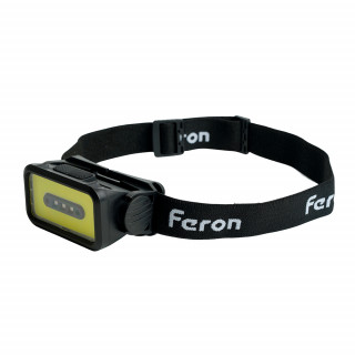 Фонарь налобный FERON TH2315 c аккумулятором 5W, 2000mAh IP44, USB type-C, ABS пластик 51620