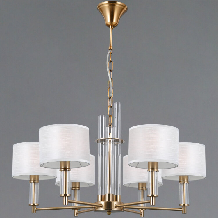 Люстра SNEHA (ILLUMICO) IL0755-6PSQ-25 BRASS GENOA