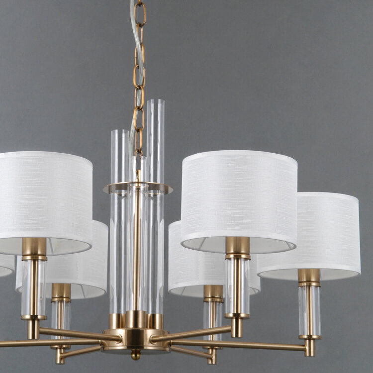 Люстра SNEHA (ILLUMICO) IL0755-6PSQ-25 BRASS GENOA