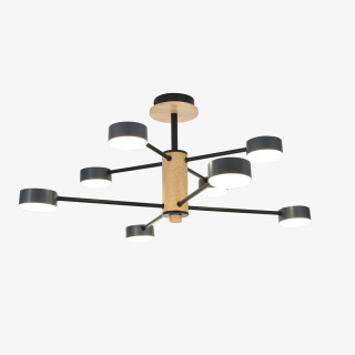 Люстра Linvel MS 1225/8 Гунт черный/золото GX53 max.9W