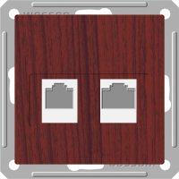 Розетка компьютерная  2-ая RJ45 мореный дуб Wessen59