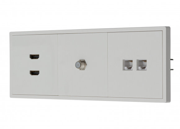 MIKAMI MI-5 Розетка спутникового телевидения SAT Белый глянцевый