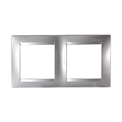 Рамка SIMON 15 2 поста алюминий 1500620-033