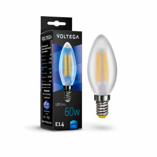 Лампа светод. Voltega Crystal Candle matt 6W 4000K E14 7045