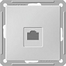 Розетка компьютерная 1хRJ45 матовый хром Wessen59