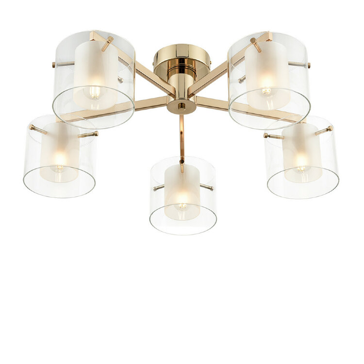 Люстра LUMION 6587/5C MODERNI  золото/прозрачный