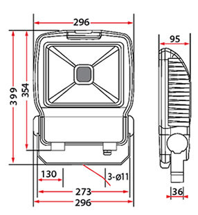 Floodlight Luminoso Led (60W) Warmwhite 3000K с ПРА, свеодиод,LED