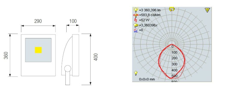Прожектор HOROZ HL173L 50W черный 220-240V SMD