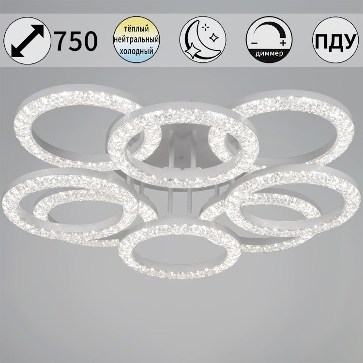 Люстра  SNEHA  67120-0.3-4+4C WH