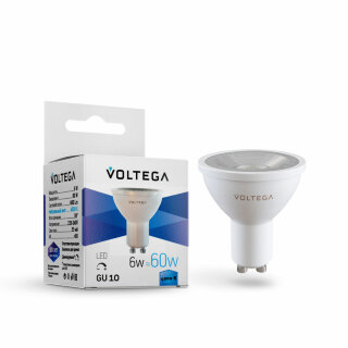 Лампа светод. Voltega Simple MR16 6W 2800K 38^ GU10 DIM 7108