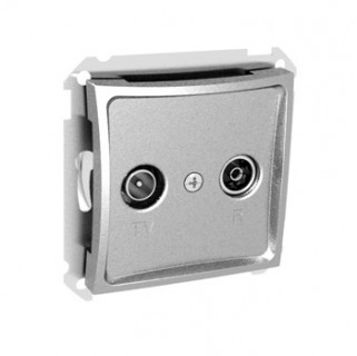 Розетка проходная TV-R 11dB  WDE000395, хром (уп.10)