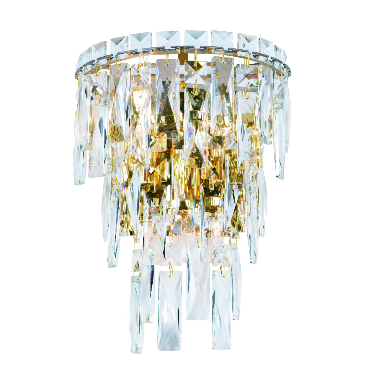 Бра Veneto Luce W2668E/3A Gold+Clear