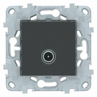 SE Unica New Антрацит Розетка TV, одиночная